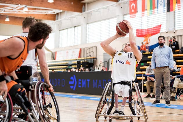 European Championship Wheelchair Basketball 10 12 2021 MADRID, SPAIN 10 December Wheelchair Basketball, Semi Final Germany vs Netherlands Men on Day 7 of the European Championship Wheelchair Basketball on 10 12 2021 at Polid Municipal Francisco Fernandez Ochoa in Madrid, Spain Jan Haller Germany, 10 Copyright: xBEAUTIFULxSPORTS Wunderlx