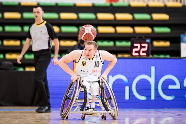 European Championship Wheelchair Basketball 10 12 2021 MADRID, SPAIN 10 December Wheelchair Basketball, Semi Final Germany vs Netherlands Men on Day 7 of the European Championship Wheelchair Basketball on 10 12 2021 at Polid Municipal Francisco Fernandez Ochoa in Madrid, Spain Jan Haller Germany, 10 Copyright: xBEAUTIFULxSPORTS Wunderlx