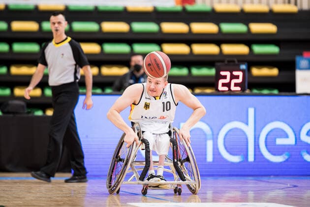 European Championship Wheelchair Basketball 10 12 2021 MADRID, SPAIN 10 December Wheelchair Basketball, Semi Final Germany vs Netherlands Men on Day 7 of the European Championship Wheelchair Basketball on 10 12 2021 at Polid Municipal Francisco Fernandez Ochoa in Madrid, Spain Jan Haller Germany, 10 Copyright: xBEAUTIFULxSPORTS Wunderlx