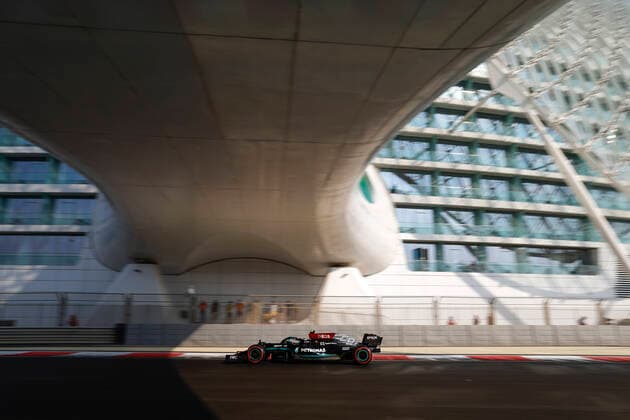 77 Valtteri Bottas FIN, Mercedes AMG Petronas F1 Team , F1 Grand Prix of Abu Dhabi at Yas Marina Circuit on December 11, 2021 in Abu Dhabi, United Arab Emirates Photo by HOCH ZWEI Abu Dhabi United Arab Emirates