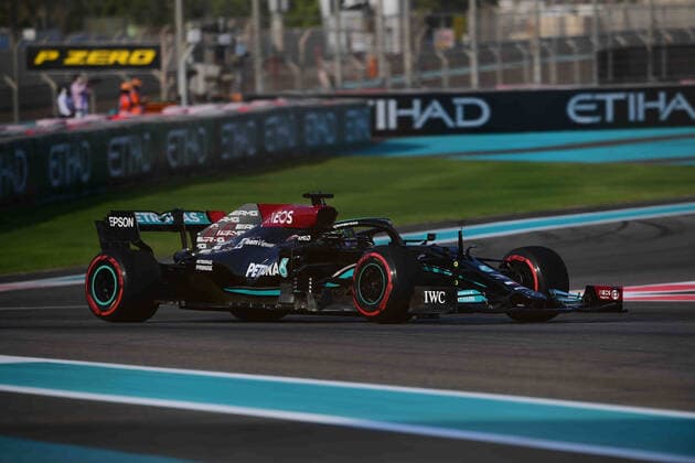 Formula 1 - Abu Dhabi Grand Prix - Free Practice Lewis Hamilton of Mercedes-AMG Petronas F1 Team drive his W12 single-seater during qualifying session of last race of the year in Yes Marina Circuit, Yes Island, Abu Dhabi, Uniter Arab Emirates, 11 December 2021 Abu Dhabi Abu Dhbi Emirates United Arab Emirates  Copyright: xAndreaxDiodatox originalFilename:diodato-notitle211211_npWHd.jpg