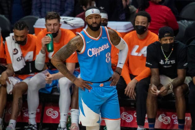 LOS ANGELES, CA - DECEMBER 11: LA Clippers forward Marcus Morris Sr. (8) while playing the Orlando Magic during an NBA, Basketball Herren, USA professional basketball game. (Photo by John McCoy Icon Sportswire) NBA: DEC 11 Magic at Clippers Icon21121115572
