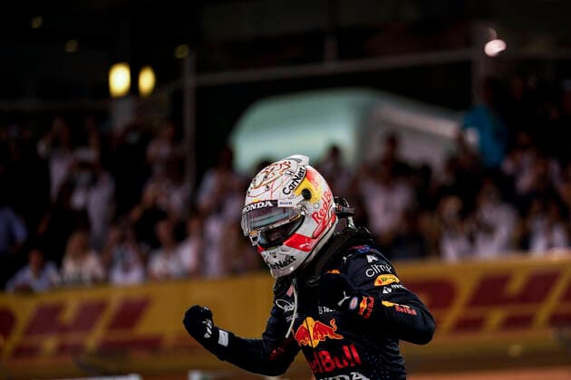 December 12, 2021, Abu Dhabi, United Arab Emirates: MAX VERSTAPPEN of the Netherlands and Red Bull Racing after winning the 2021 FIA Formula 1 Abu Dhabi Grand Prix and the 2021 Formula 1 World Championship, WM, Weltmeisterschaft at Yas Marina Circuit in Abu Dhabi, United Arab Emirates. Abu Dhabi United Arab Emirates - ZUMAg147 20211212_zap_g147_025 Copyright: xJamesxGasperottix