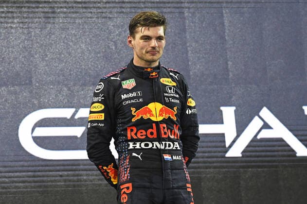 12 12 2021, xekx, Formula 1 FIA, Abu Dhabi Grand Prix 2021 emspor, Max Verstappen Red Bull Racing, 33 World Champion and winner of the race DFL DFB REGULATES PROHIBIT ANY USE OF PHOTOGRAPHS as IMAGE SEQUENCES and or QUASI VIDEO Abu Dhabi eel-fotografie Eberhard Krieger