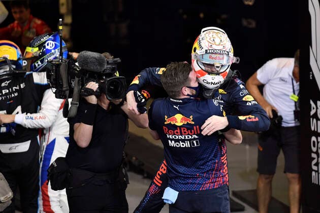 VERSTAPPEN Max F1 Team Red Bull Racing Abu Dhabi 2021 winner and new F 1 world champion F1 FIA Abu Dhabi 2021 Grand Prix on 12 12 2021 in the UAE at Yas Marina Circuit