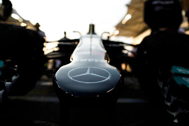 Mercedes AMG F1 W12 E Performance front wing, F1 Grand Prix of Abu Dhabi at Yas Marina Circuit on December 12, 2021 in Abu Dhabi, United Arab Emirates Photo by HOCH ZWEI Abu Dhabi United Arab Emirates