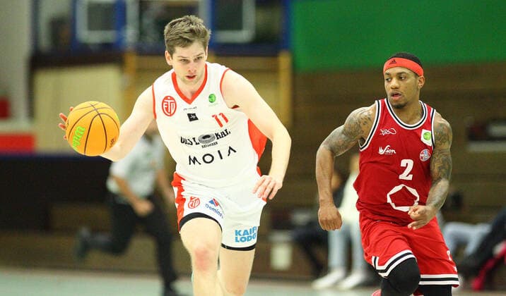 Basketball, ProB BARMER 2 Basketball Bundesliga, ProB Nord, Eleventh matchday, ETV Hamburg RheinStars Köln 84 74 Marcel Hoppe ETV, l , Vincent Golson Wandsbek Hamburg