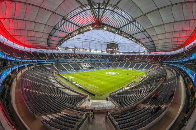 Football 1 Bundesliga 15 Matchday Eintracht Frankfurt Bayer 04 Leverkusen on 12 12 2021 at Deutsche Bank Park in Frankfurt Deutsche Bank Park Stadium Panorama UR