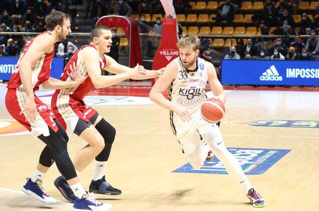 Mandatory Credit: Photo by Michele Nucci LiveMedia Shutterstock (12643425f) Vasilis Charalampopoulos (Fortitudo Kigili Bologna) Italian Basketball A Serie Championship Fortitudo Bologna vs Allianz Pallacanestro Trieste, PalaDozza, Bologna, Italy - 13 Dec 2021 Italian Basketball A Serie Championship Fortitudo Bologna vs Allianz Pallacanestro Trieste, PalaDozza, Bologna, Italy - 13 Dec 2021  Copyright: xMichelexNucci LiveMedia Shutterstockx 12643425f