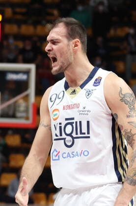 during the series A1 italian LBA basketball championship match Kigili Fortitudo Bologna Vs. Allianz Pallacanestro Trieste at the Paladozza sports palace - Bologna, December 13, 2021 - Photo: Michele Nucci  Copyright: xMichelexNuccix xIPAx xx 0
