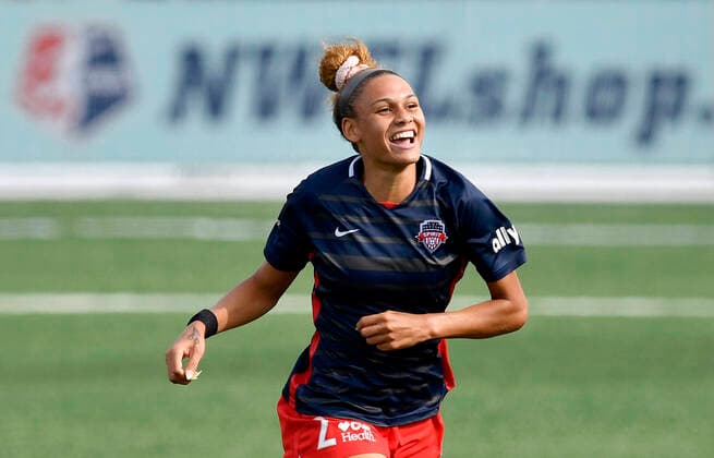Football, women, Trinity Rodman, daughter of Denis Rodman, signs record contract, archive photos