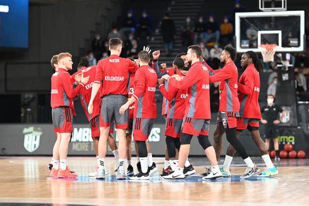 Basketball I Mens I 2021 2022 Season I EuroCup I Matchday 7 I Hamburg Towers Lokomotiv Kuban Krasnodar I 15 12 2021 Lokomotive Kuban Krasnodar Hamburg Wilhelmsburg edel optics de Arena Hamburg Germany Copyright: xLobeca Schlikisx