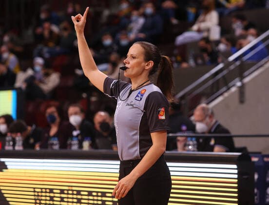 Ludwigsburg , Basketball easycredit BBL Bundesliga , MHP Riesen Ludwigsburg vs Frankfurt Skyliners , Referee Anne Panther