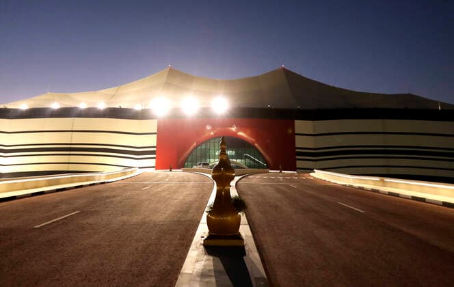AL BAYT Stadion FIFA Arab Cup 2021 in Qatar Eroeffnungs Zeremonie Stadion AL Bayt am 30.11.2021 in Al Chaur in Katar *** AL BAYT Stadium FIFA Arab Cup 2021 in Qatar Opening Ceremony Stadium AL Bayt on 30 11 2021 in Al Chaur in Qatar