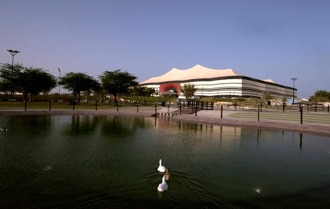 AL BAYT Stadion FIFA Arab Cup 2021 in Qatar Eroeffnungs Zeremonie Stadion AL Bayt am 30.11.2021 in Al Chaur in Katar *** AL BAYT Stadium FIFA Arab Cup 2021 in Qatar Opening Ceremony Stadium AL Bayt on 30 11 2021 in Al Chaur in Qatar