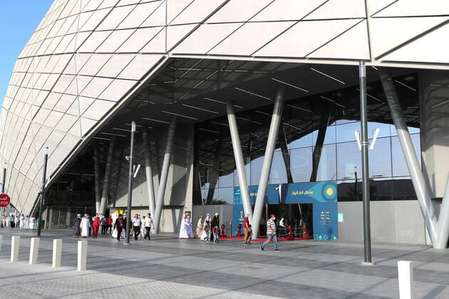 FIFA Fußball WM 2022, Education City Stadium Education Stadion FIFA Arab Cup 2021 in Qatar Spiel Oman - Katar 1 : 2 im Education Stadion am 03.12.2021 in Ar Rayyan in Katar *** Education Stadium FIFA Arab Cup 2021 in Qatar Match Oman Qatar 1 2 at Education Stadium on 03 12 2021 at Ar Rayyan in Qatar