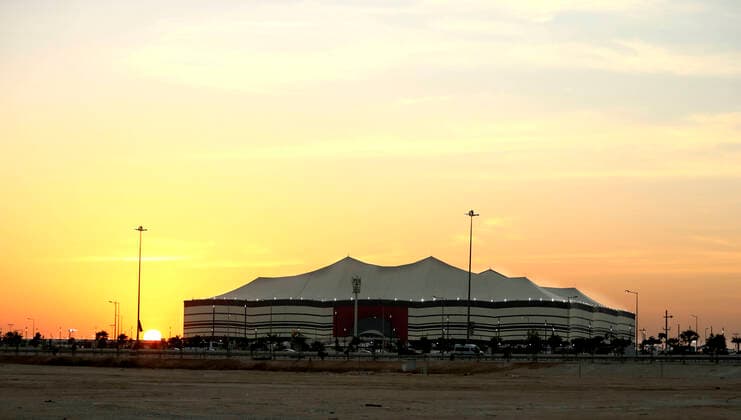 AL BAYT Stadion FIFA Arab Cup 2021 in Qatar Eroeffnungsstadion AL Bayt Spiel Katar - Iraq 3 : 0 am 06.12.2021 in Al Chaur in Katar *** AL BAYT Stadium FIFA Arab Cup 2021 in Qatar Opening Stadium AL Bayt Match Qatar Iraq 3 0 on 06 12 2021 in Al Chaur in Qatar