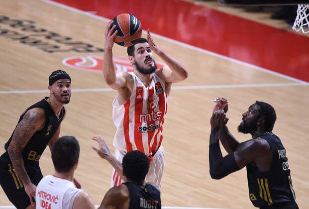 KALINIC NIKOLA, SCHILLING GAVIN Crvena Zvezda mts Belgrade vs FC Bayern Munich, Euroleague, 17 December, 17 12 2021 Crvena Zvezda mts Belgrade vs FC Bayern Munich, Euroleague, 17 December, 17 12 2021 Belgrade Copyright: xEIBNER NikolaxKrsticx EP_EER