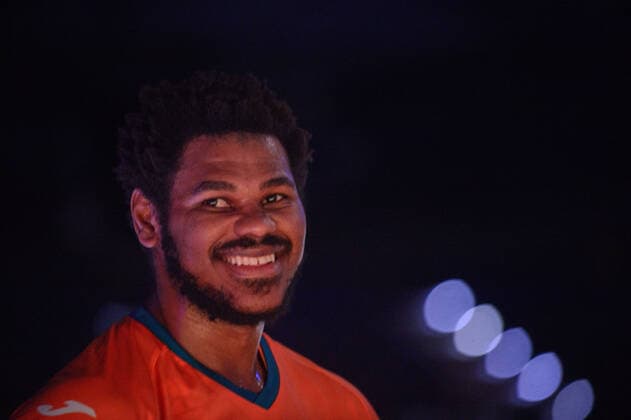 Cristiano Felicio 1 ratiopharm Ulm before the game EWE Baskets Oldenburg vs ratiopharm Ulm Basketball, easyCredit BBL, season 2021 2022, 11 matchday, 18 12 2021 Copyright xErikxHillmer EIBNERx EP EHR EWE Baskets Oldenburg vs ratiopharm Ulm Basketball, easyCredit BBL, season 2021 2022, 11 matchday, 18 12 2021 Oldenburg Copyright: xErikxHillmer EIBNERx EP_EHR