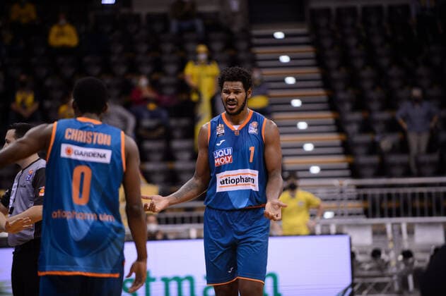 Cristiano Felicio 1 ratiopharm Ulm during the match EWE Baskets Oldenburg vs ratiopharm Ulm Basketball, easyCredit BBL, season 2021 2022, 11 match day, 18 12 2021 Copyright xErikxHillmer EIBNERx EP EHR EWE Baskets Oldenburg vs ratiopharm Ulm Basketball, easyCredit BBL, season 2021 2022, 11 match day, 18 12 2021 Oldenburg Copyright: xErikxHillmer EIBNERx EP_EHR