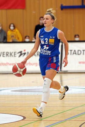 18 12 2021, xovx, Basketball Damen Bundesliga DBBL, BC pharmaserv Marburg TSV 1880 Wasserburg Alexandra Wilke BC pharmaserv Marburg , Freisteller Marburg Georg Gaßmann Halle Hessen Deutschland DE