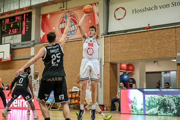 Barmer 2 Basketball Bundesliga ProB, Rheinstars Koeln vs WWU Baskets Muenster, 18 12 2021 Jannis von Seckendorff RheinStars Koeln 90 , Barmer 2 Basketball Bundesliga ProB, Rheinstars Koeln vs WWU Baskets Muenster on 18 12 2021 at ASV Koeln in Koeln Nordrhein Westfalen Copyright: xBEAUTIFULxSPORTS Mueller-Laschetx