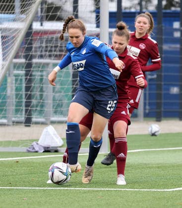 19 12 2021 Football Season 2021 2022 2 Women Football Bundesliga 13 Matchday 1 FC Nürnberg FCN Club TSG 1899 Hoffenheim II Sportfoto Zink DaMa Anne Reif 25, TSG 1899 Hoffenheim II Jessica May 6, 1 FC Nürnberg FCN