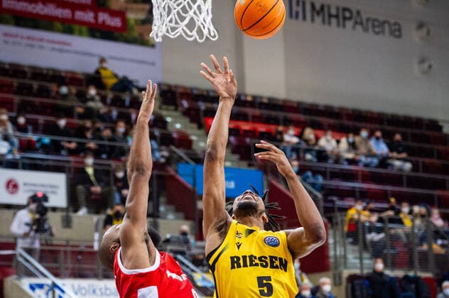 at the BCL game MHP RIESEN Ludwigsburg vs BC Prometey on 21 12 2021 in Ludwigsburg MHPArena Germany Ludwigsburg 21 12 21 Basketball , 21 12 2021, Ludwigsburg Germany xpxsdx
