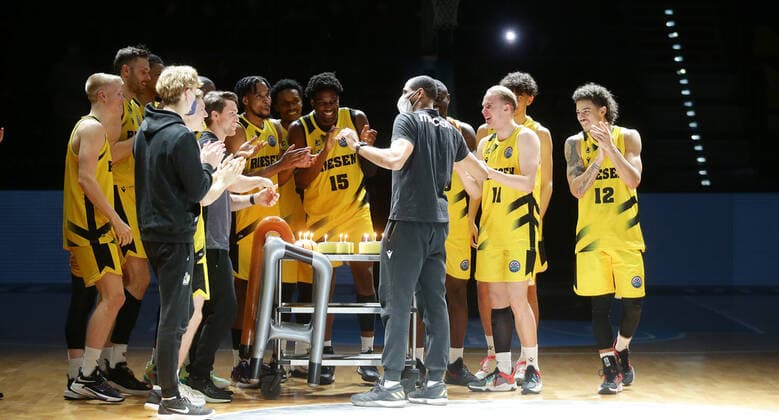 Ludwigsburg , Basketball Champions League MHP Riesen Ludwigsburg vs BC Prometey , Tremmell Darden Giants on 40th birthday