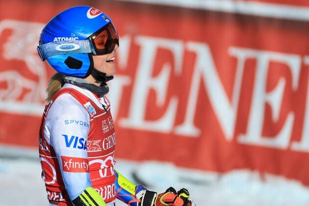 ALPINE SKIING - FIS WC Courchevel COURCHEVEL,FRANCE,22.DEC.21 - ALPINE SKIING - FIS World Cup, giant slalom, ladies. Image shows Mikaela Shiffrin (USA).  GEPAxpictures xMarioxBuehner