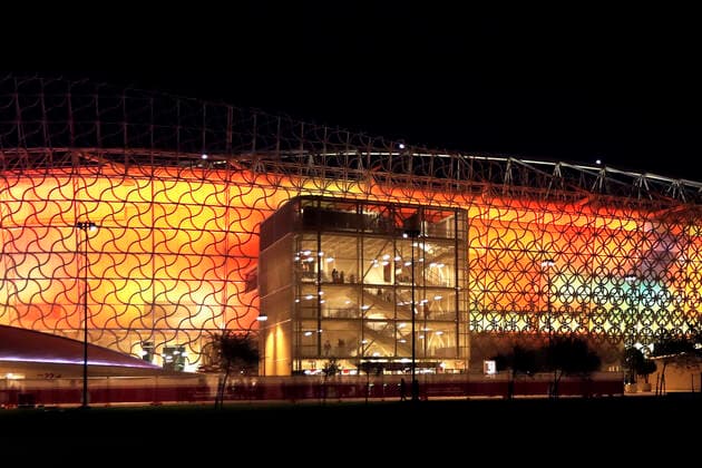FIFA Fußball WM 2022, Ahmed bin Ali Stadion Ahmed Bin Ali Stadion Weltmeisterschaft Stadion 2022 FIFA Arab Cup 2021 in Katar Stadion Ahmed Bin Ali in Ar Rayyan am 10.12.2021 in Ar Rayyan *** Ahmed Bin Ali Stadium World Cup Stadium 2022 FIFA Arab Cup 2021 in Qatar Stadium Ahmed Bin Ali in Ar Rayyan on 10 12 2021 in Ar Rayyan