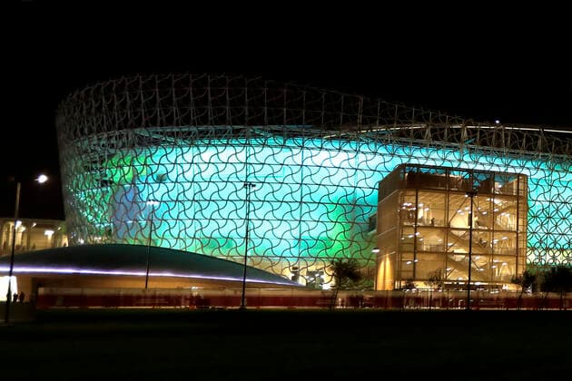 FIFA Fußball WM 2022, Ahmed bin Ali Stadion Ahmed Bin Ali Stadion Weltmeisterschaft Stadion 2022 FIFA Arab Cup 2021 in Katar Stadion Ahmed Bin Ali in Ar Rayyan am 10.12.2021 in Ar Rayyan *** Ahmed Bin Ali Stadium World Cup Stadium 2022 FIFA Arab Cup 2021 in Qatar Stadium Ahmed Bin Ali in Ar Rayyan on 10 12 2021 in Ar Rayyan