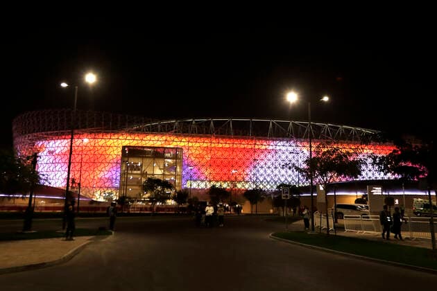 FIFA Fußball WM 2022, Ahmed bin Ali Stadion Ahmed Bin Ali Stadion Weltmeisterschaft Stadion 2022 FIFA Arab Cup 2021 in Katar Stadion Ahmed Bin Ali in Ar Rayyan am 10.12.2021 in Ar Rayyan *** Ahmed Bin Ali Stadium World Cup Stadium 2022 FIFA Arab Cup 2021 in Qatar Stadium Ahmed Bin Ali in Ar Rayyan on 10 12 2021 in Ar Rayyan