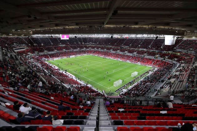 FIFA Fußball WM 2022, Ahmed bin Ali Stadion Ahmed Bin Ali Stadion Weltmeisterschaft Stadion 2022 FIFA Arab Cup 2021 in Katar Stadion Ahmed Bin Ali in Ar Rayyan am 10.12.2021 in Ar Rayyan *** Ahmed Bin Ali Stadium World Cup Stadium 2022 FIFA Arab Cup 2021 in Qatar Stadium Ahmed Bin Ali in Ar Rayyan on 10 12 2021 in Ar Rayyan