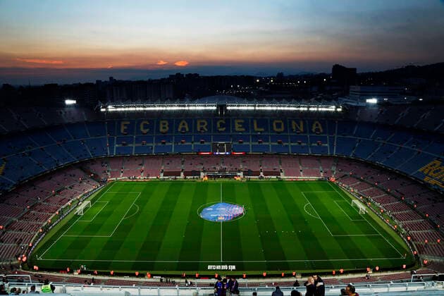 Camp Nou stadium (Barcelona), DECEMBER 18, 2021 - Football Soccer : Spanish La Liga Santander match between FC Barcelona, Barca 3-2 Elche CF at the Camp Nou stadium in Barcelona, Spain. Noxthirdxpartyxsales  (177275075)
