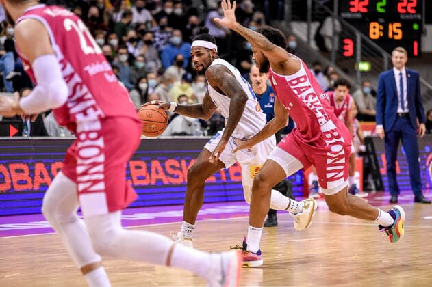 easyCredit BBL, Telekom Baskets Bonn vs Syntainics MBC , 26 12 2021 Chris Coffey Syntainics MBC 22 , easyCredit BBL, Telekom Baskets Bonn vs Syntainics MBC on 26 12 2021 at Telekom Dome Bonn, Bonn Nordrhein Westfalen Copyright: xBEAUTIFULxSPORTS Mueller-Laschetx