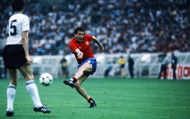 20 06 84 Spain Germany France, Paris, 20 06 1984, Football, UEFA, European Championship 1984 in France, Spain DFB Germany 1 0 Rafael Gordillo Spain