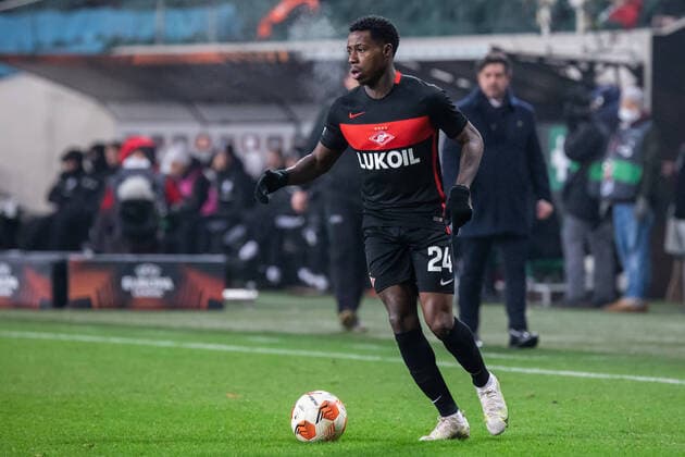December 9, 2021, Warsaw, Poland: Quincy Promes of Spartak in action during the UEFA Europa League Group Stage match between Legia Warszawa and Spartak Moscow at Marshal Jozef Pilsudski Legia Warsaw Municipal Stadium..Final score; Legia Warszawa 0:1 Spartak Moscow. Warsaw Poland - ZUMAs197 20211209_zaa_s197_294 Copyright: xMikolajxBarbanellx