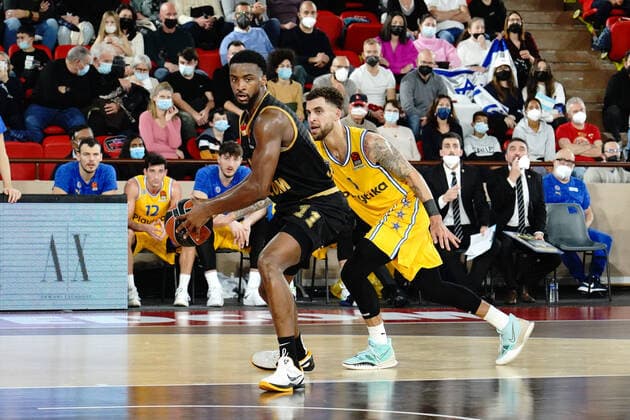 Alpha Diallo (AS Monaco) BASKETBALL : AS Monaco vs Maccabi Tel Aviv - Euroleague - Monaco - 29 12 2021 NorbertScanella Panoramic 