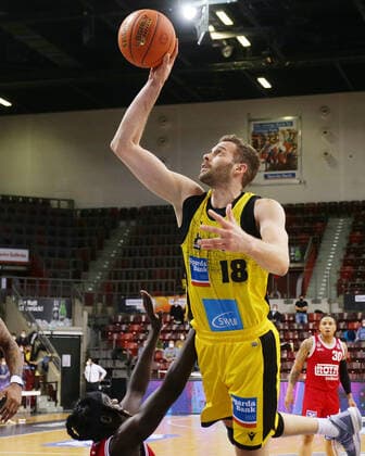 Ludwigsburg , Basketball easycredit BBL Bundesliga MHP Riesen Ludwigsburg vs JobStairs GIESSEN 46ers , Jonas Wohlfarth Bottermann Riesen