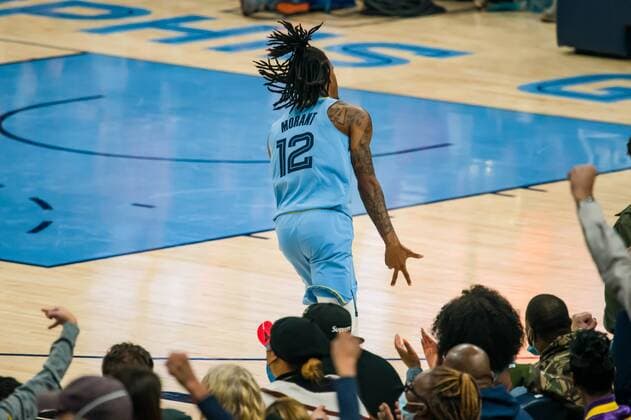 Grizzlies point guard Ja Morant (12) during the game between Grizzlieas and Lakers, at FedEx Forum in Memphis, Tennessee, US, 29 December 2021. Lakers at Memphis Grizzlies Basketball !ACHTUNG: NUR REDAKTIONELLE NUTZUNG!  Copyright: xMATTHEWxA.xSMITHx AME6688 20211230-64a2faa9c022124c84f80e753cd3b3c8c1dec2da