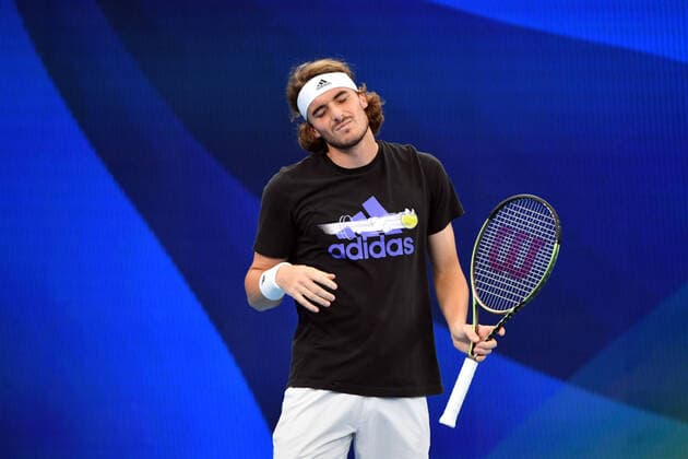 ATP, Tennis Herren CUP PRACTICE SESSION, Greece?s Stefanos Tsitsipas during an ATP Cup practice session at Ken Rosewall Arena, Sydney Olympic Park in Sydney, Thursday, December 30, 2021. ( NO ARCHIVING, EDITORIAL USE ONLY, NO USE IN BOOKS WITHOUT CONSENT SYDNEY NSW AUSTRALIA  Copyright: xMICKxTSIKASx 20211230001609778023