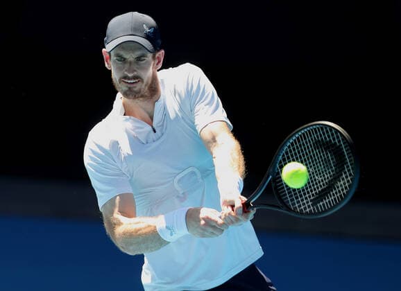 ATP, Tennis Herren CUP PRACTICE SESSION, Andy Murray during an ATP Cup practice session at Melbourne Park in Melbourne, Friday, December 31, 2021. ( NO ARCHIVING, EDITORIAL USE ONLY, NO USE IN BOOKS WITHOUT CONSENT MELBOURNE VIC AUSTRALIA  Copyright: xCONxCHRONISx 20211231001609942001