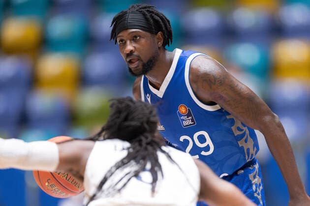 Fraport Skyliners MLP Academics Heidelberg, easyCredit BBL Will Cherry Fraport Skyliners, 29 easyCredit BBL basketball match between Fraport Skyliners and MLP Academics Heidelberg on 30 December 2021 at Ballsporthalle in Frankfurt am Main , Frankfurt am Main Hesse Germany Ballsporthalle