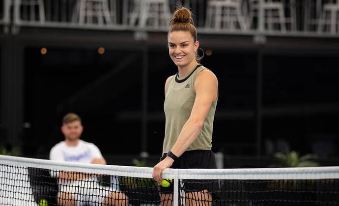 Sport Bilder des Tages Mandatory Credit: Photo by Rob Prange Shutterstock (12682909b) Maria Sakkari of Greece during practice ahead of the 2022 Adelaide International WTA, Tennis Damen 500 tennis tournament 2022 Adelaide International Pre-Tournament - 01 Jan 2022 2022 Adelaide International Pre-Tournament - 01 Jan 2022  Copyright: xRobxPrange Shutterstockx 12682909b