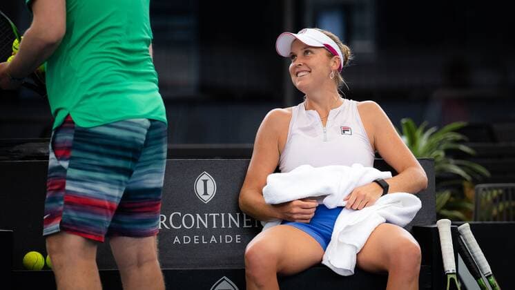 Mandatory Credit: Photo by Rob Prange Shutterstock (12682909ay) Shelby Rogers of the United States during practice ahead of the 2022 Adelaide International WTA, Tennis Damen 500 tennis tournament 2022 Adelaide International Pre-Tournament - 01 Jan 2022 2022 Adelaide International Pre-Tournament - 01 Jan 2022  Copyright: xRobxPrange Shutterstockx 12682909ay