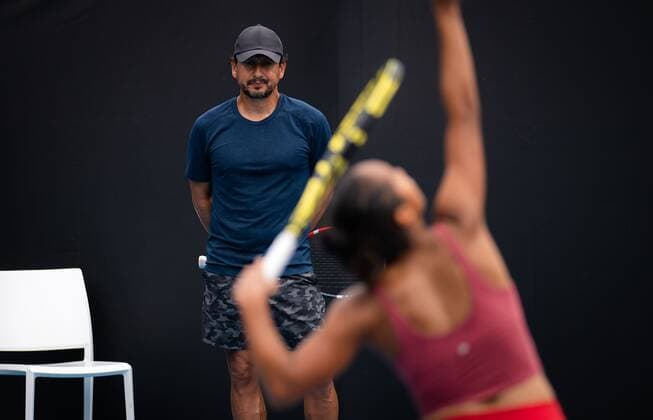 Mandatory Credit: Photo by Rob Prange Shutterstock (12682909bq) Jorge Fernandez during practice ahead of the 2022 Adelaide International WTA, Tennis Damen 500 tennis tournament 2022 Adelaide International Pre-Tournament - 01 Jan 2022 2022 Adelaide International Pre-Tournament - 01 Jan 2022  Copyright: xRobxPrange Shutterstockx 12682909bq
