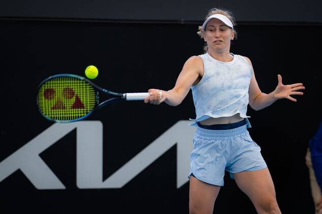 Mandatory Credit: Photo by Rob Prange Shutterstock (12683187p) Daria Saville of Australia in action during the first qualifications round at the 2022 Adelaide International WTA, Tennis Damen 500 tennis tournament Adelaide International, Tennis, Memorial Drive Tennis Centre, Adelaide, Australia - 02 Jan 2022 Adelaide International, Tennis, Memorial Drive Tennis Centre, Adelaide, Australia - 02 Jan 2022  Copyright: xRobxPrange Shutterstockx 12683187p
