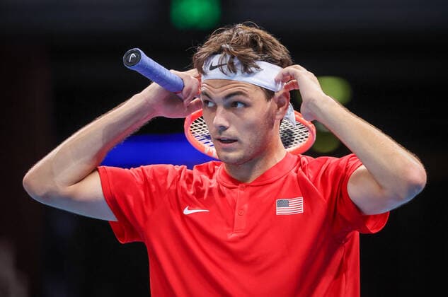 TENNIS ATP, Tennis Herren CUP, Taylor Fritz of Team USA reacts during his match against Felix Auger-Aliassime of Team Canada on day 2 of the ATP Cup tennis tournament at Qudos Arena in Sydney, Sunday, January 2, 2022. ( NO ARCHIVING, EDITORIAL USE ONLY, NO USE IN BOOKS WITHOUT CONSENT SYDNEY NSW AUSTRALIA  Copyright: xDAVIDxGRAYx 20220102001610276950