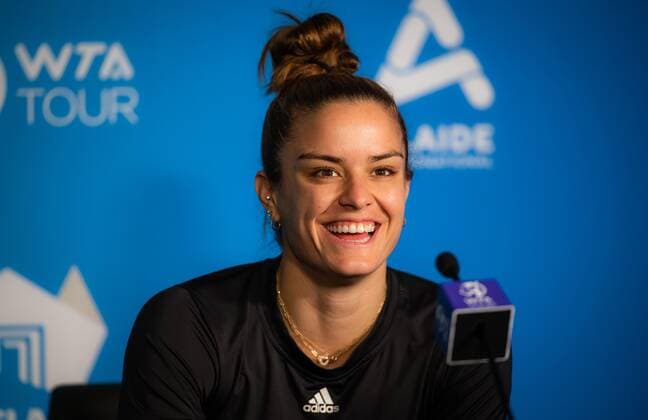 Mandatory Credit: Photo by Rob Prange Shutterstock (12683187bg) Maria Sakkari of Greece talks to the media ahead of the 2022 Adelaide International WTA, Tennis Damen 500 tennis tournament Adelaide International, Tennis, Memorial Drive Tennis Centre, Adelaide, Australia - 02 Jan 2022 Adelaide International, Tennis, Memorial Drive Tennis Centre, Adelaide, Australia - 02 Jan 2022  Copyright: xRobxPrange Shutterstockx 12683187bg